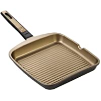 BRA- Grill asador con Rayas- Aluminio Fundido con Antiadherente Teflón Select- aptas para Todo Tipo de cocinas incluida…